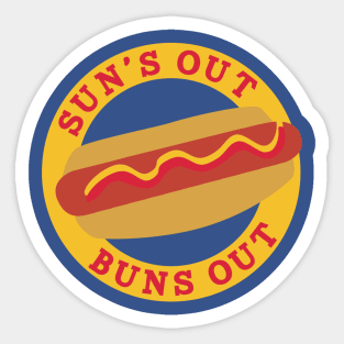 Suns Out, Buns Out Sticker